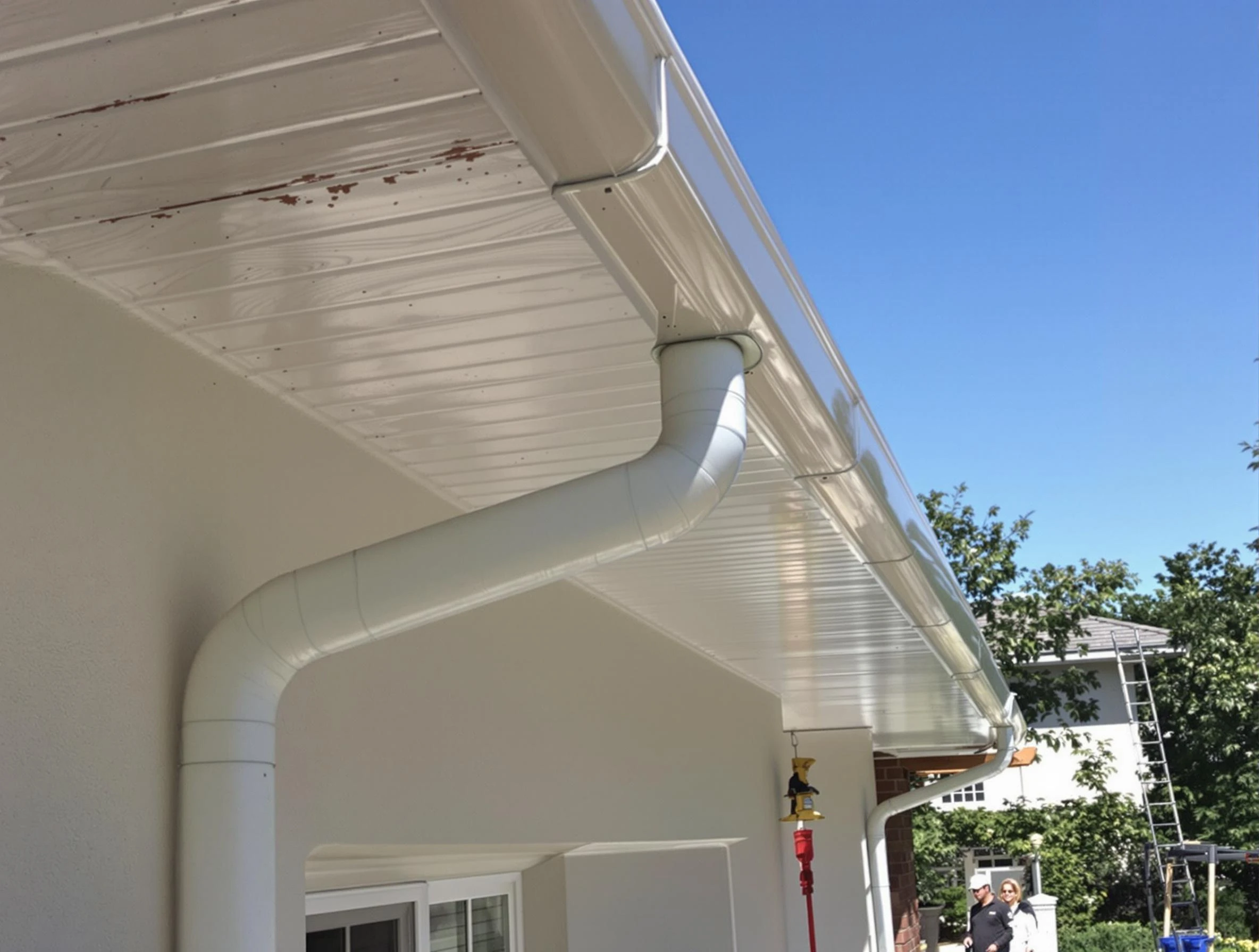 On-site seamless gutter fabrication by Brunswick Roofing Company in Brunswick, OH